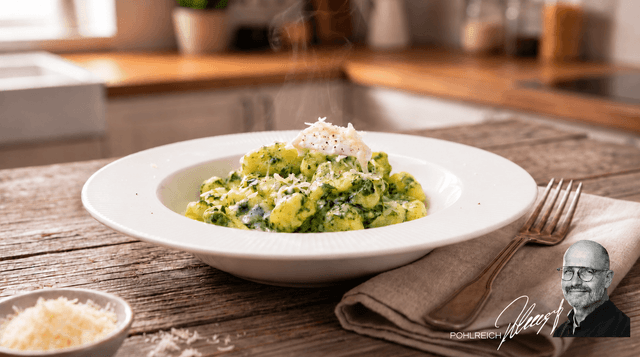 Gnocchi se špenátem a Lučinou Smetanovou (od Zdeňka Pohlreicha)