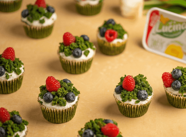 Mechové cupcaky s krémem z Lučiny